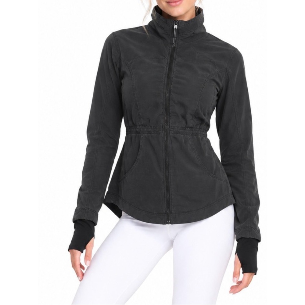 lululemon Jacket Chore Coat Black Grey Reversible Define Women's Zip-Front Sz S